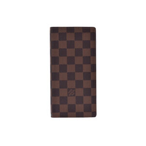 Louis Vuitton Damier Portefeuille Wallet Brazza Brown Long Leather